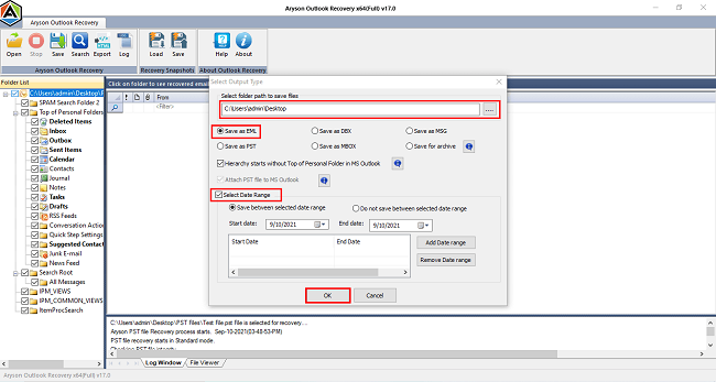 Click on Save and choose a saving format