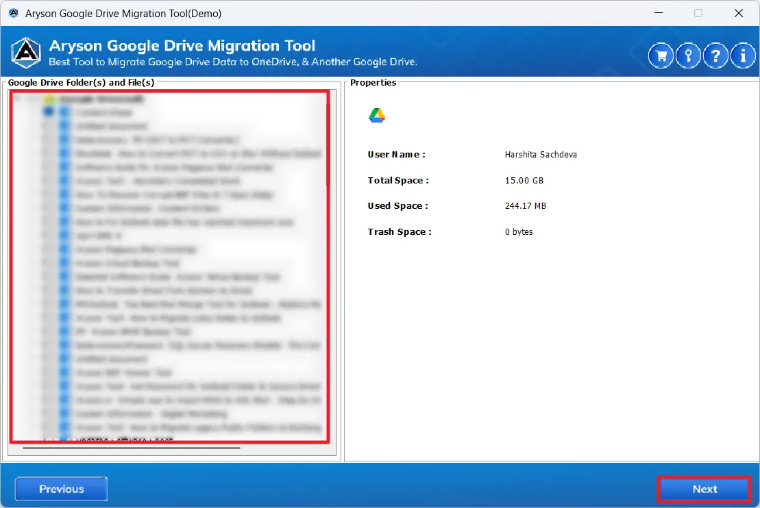 Enter Google Drive email credentials to log in