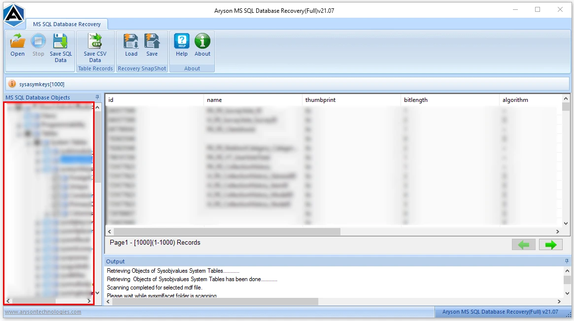 Select the required folders