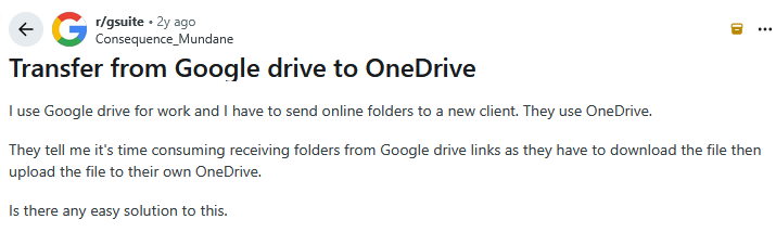 Migrate Google Drive Data to OneDrive