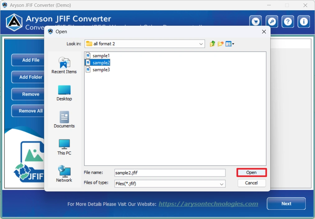 Click on the Add File button