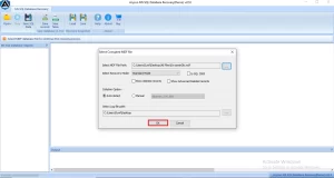 Click Ok to start the scanning process