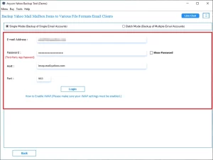 Sign in using your valid Yahoo Mail email