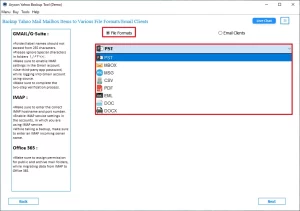 Choose Outlook PST as the desired output