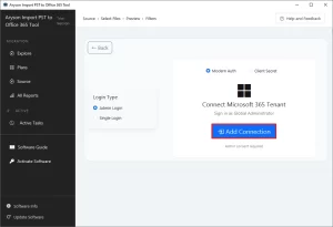 Modern Authentication and click Add Connection