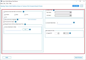 Apply the required filters, such as date range or mailbox