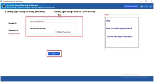Sign in to the Gmail account using secure Google OAuth