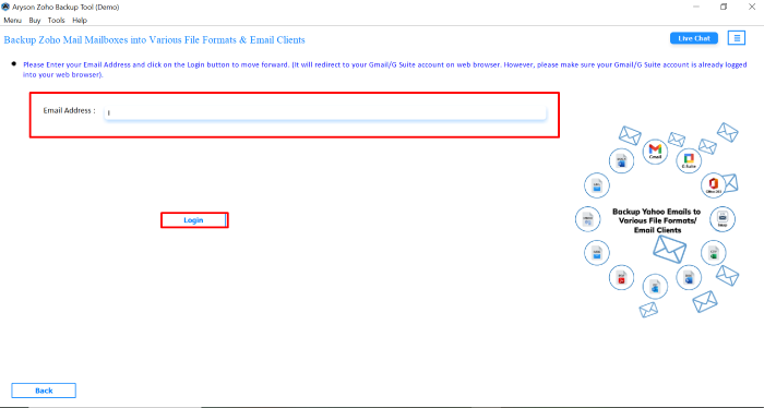 you can enter your Google Workspace login details