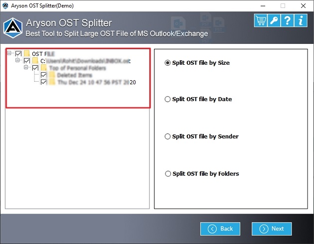 select the added OST file
