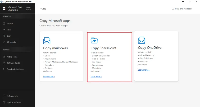 Click on Copy SharePoint