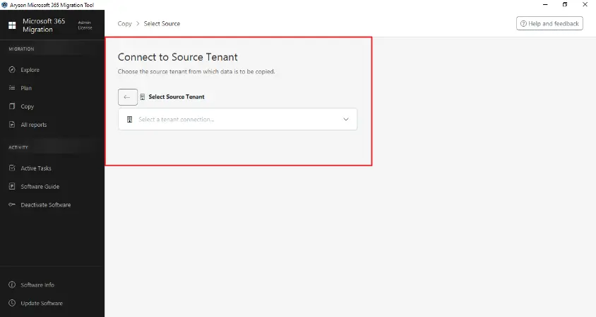 log in to the source tenant and grant
