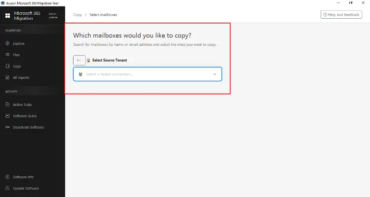 add the source tenant and sign in with admin credentials