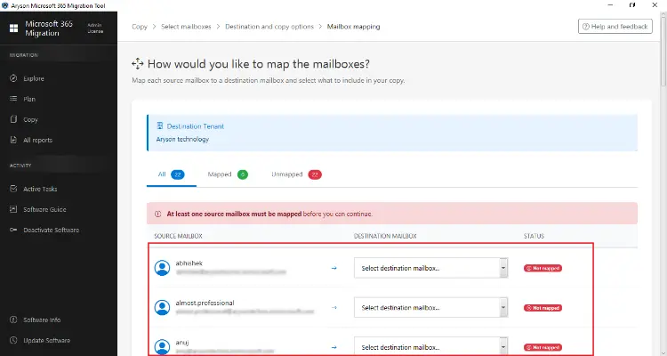 need to map the mailbox and apply filters