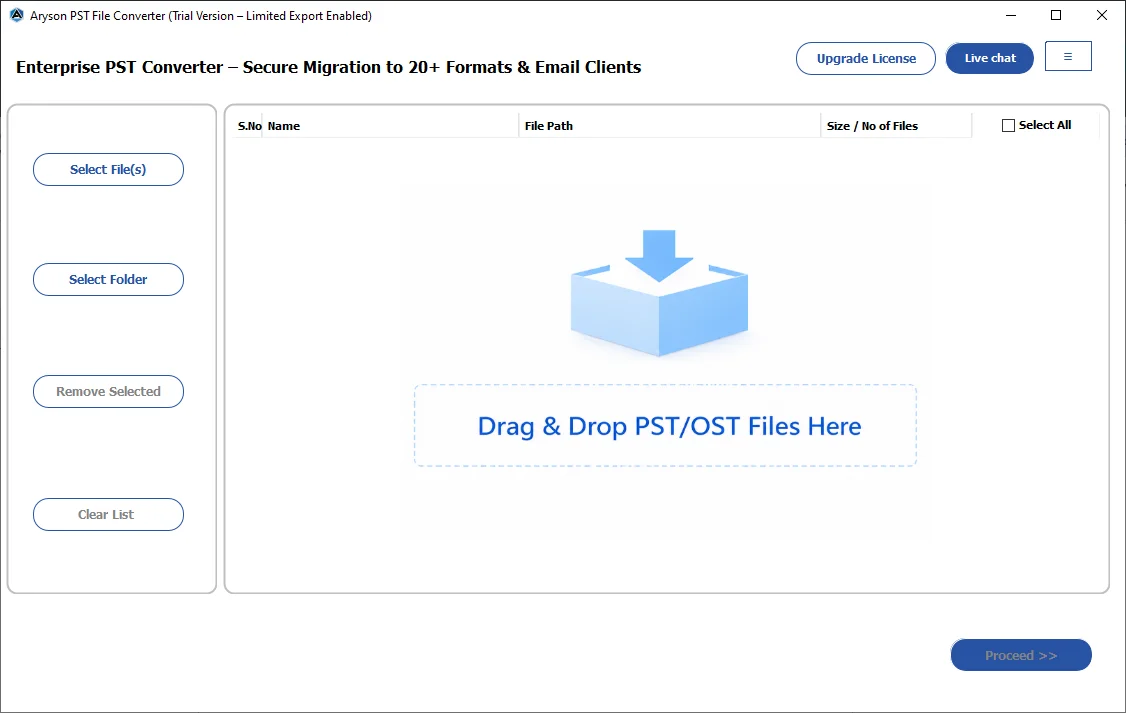 download and install the Aryson PST Converter