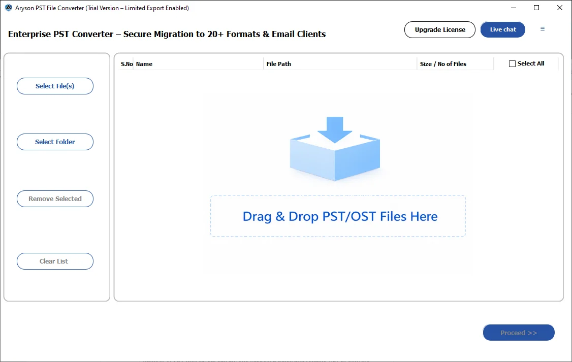 Download & install the Aryson PST Converter