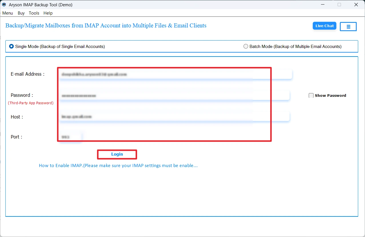 Select Single or  Bulk Mode