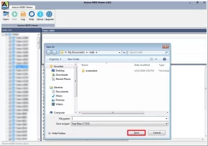 click on the “Log” menu to create a .txt file