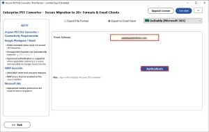 Enter your GoDaddy IMAP host