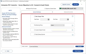 Apply date-range or folder-level filters