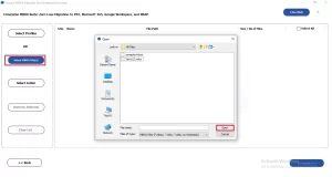 Select the profile or select File/Folder