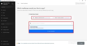 opy Mailboxes card >> enter GoDaddy admin credentials