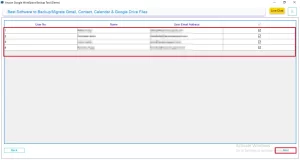 select the required user from the list