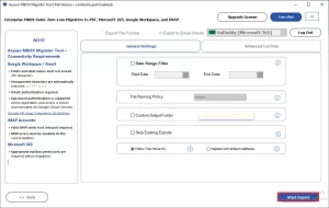 Click Start Export