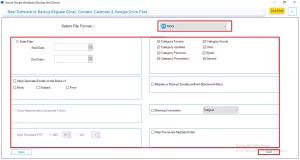 select MSG >> apply the desired filters