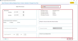 select MBOX from the drop-down