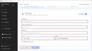 select the IMAP migration card and provide the Postfix/Dovecot credentials