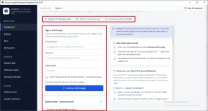log in to the source account via Modern OAuth 2.0, IMAP, or Workspace DWD