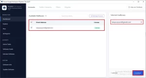 Select the required mailboxes/users