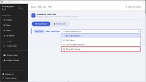 Select Microsoft 365 under the Email Clients