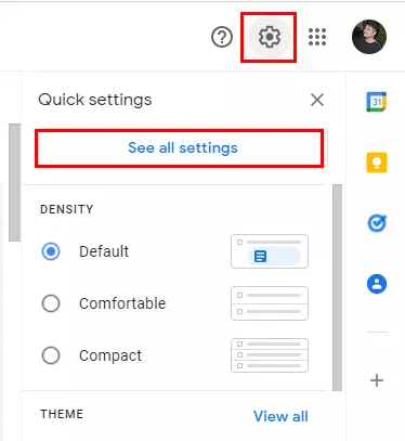 Click on the Setting Gear Icon