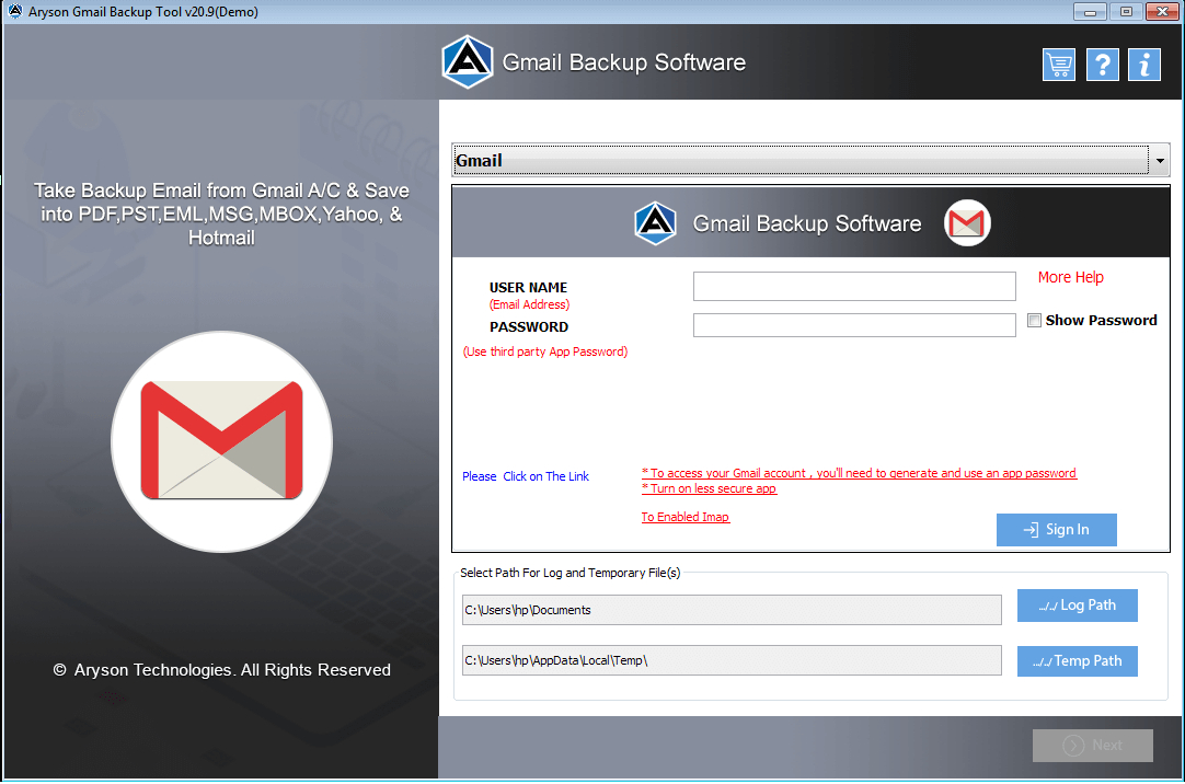 gmail backup emails