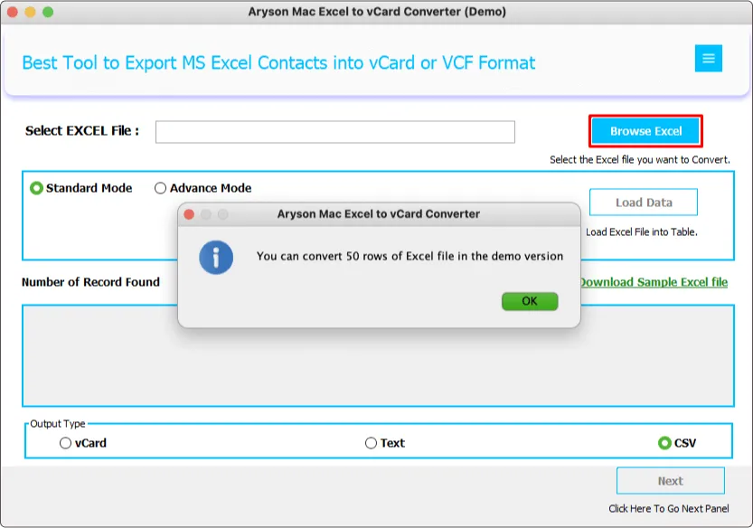 Excel to vCard Converter 2