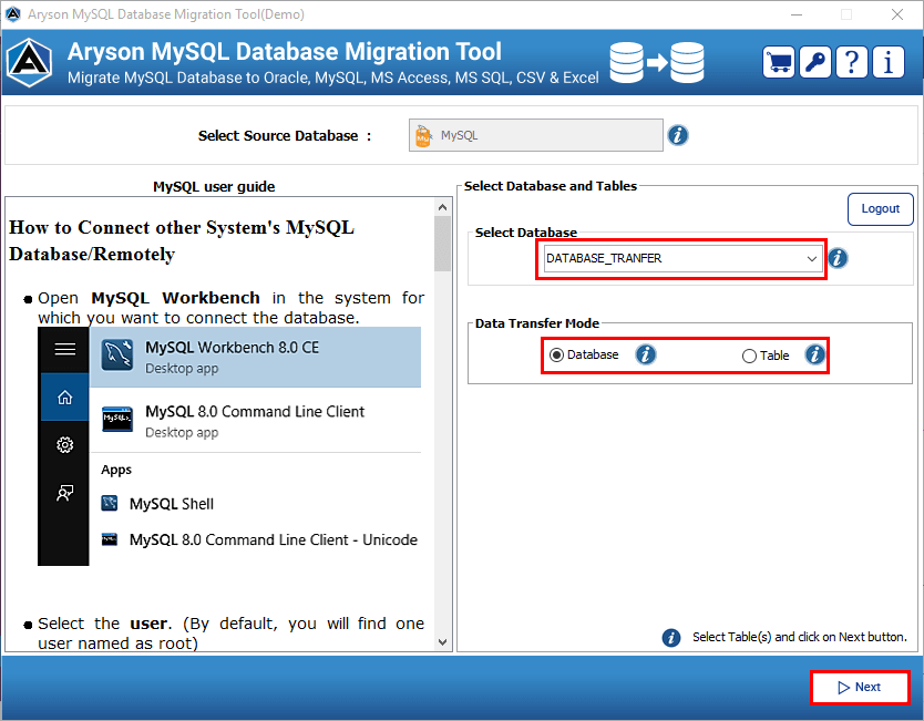 MySQL Database Migration