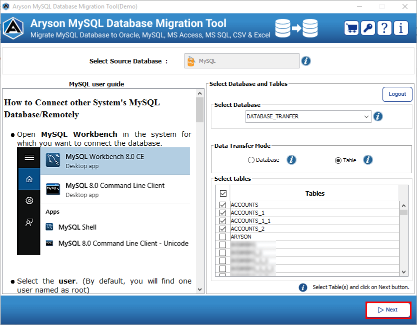 MySQL Database Migration