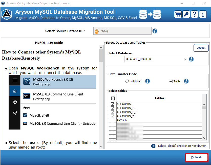 MySQL Database Migration