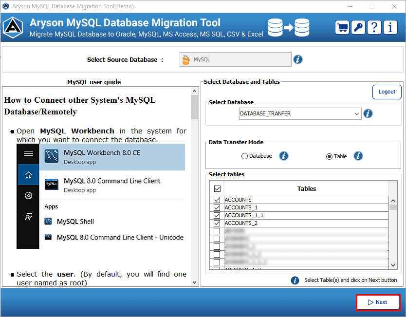 MySQL Database Migration