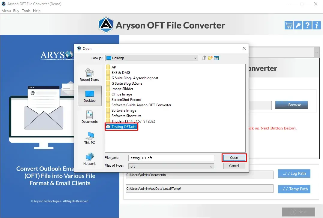 OFT File Converter