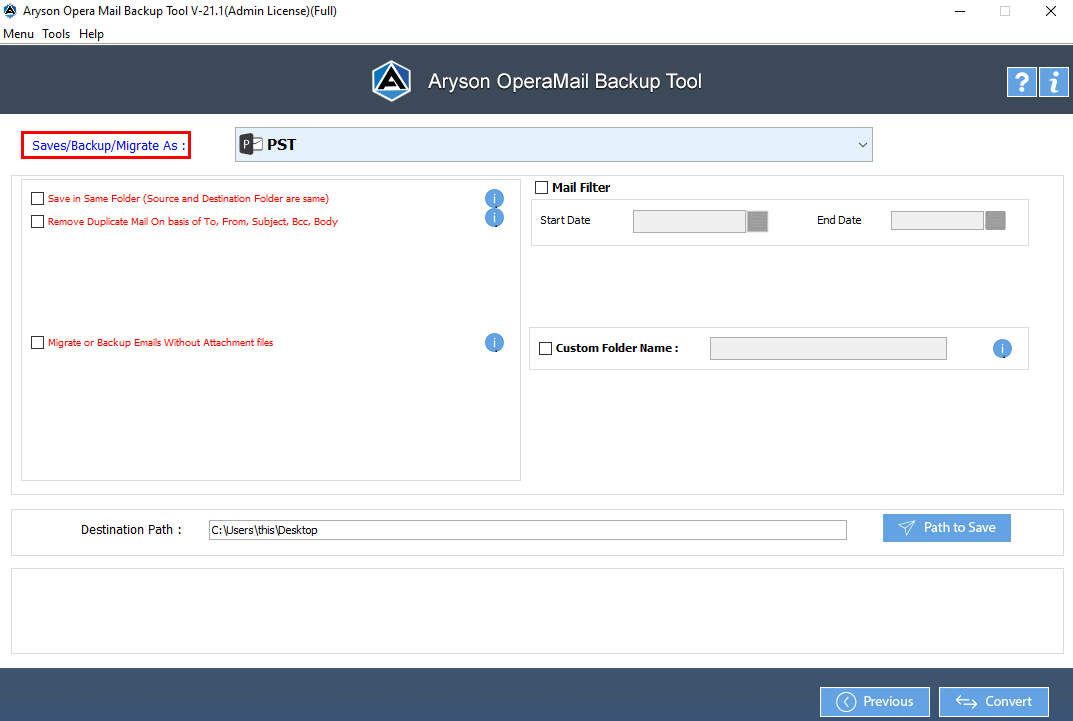 OperaMail Backup Tool