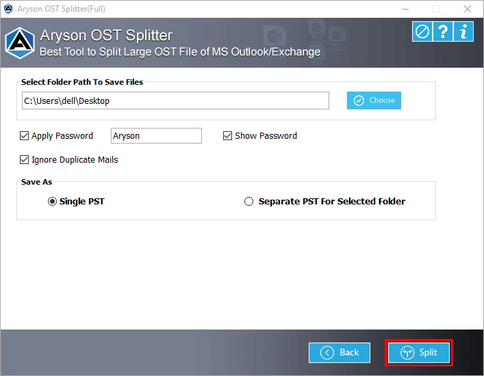 OperaMail Backup interface