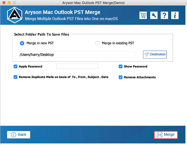 Mac Outlook PST Merge