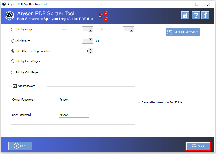 PDF Splitter