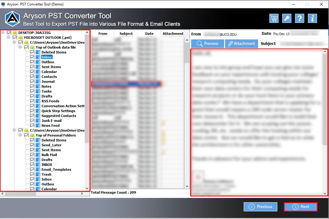 migrate MBOX data