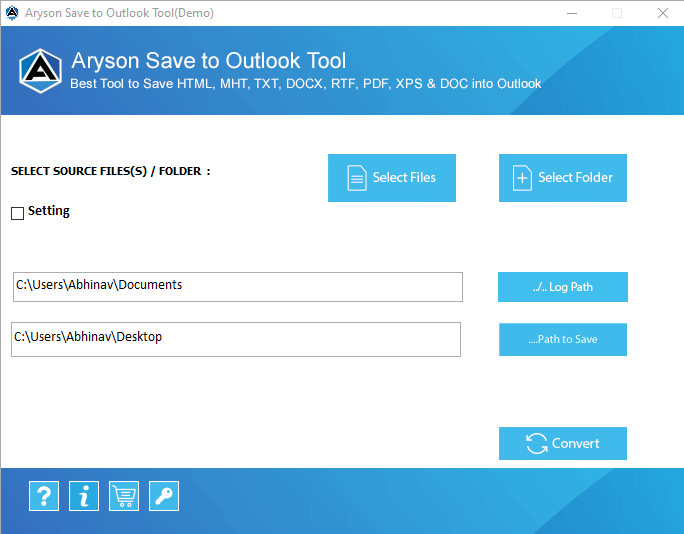 Save to Outlook Tool