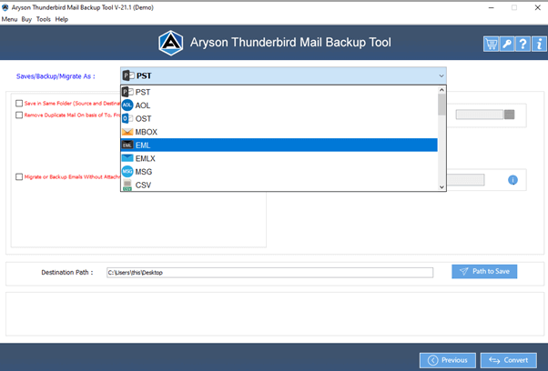 Thunderbird Backup Tool