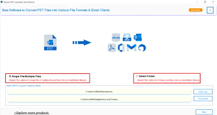 Download and install the Aryson PST Converter Tool