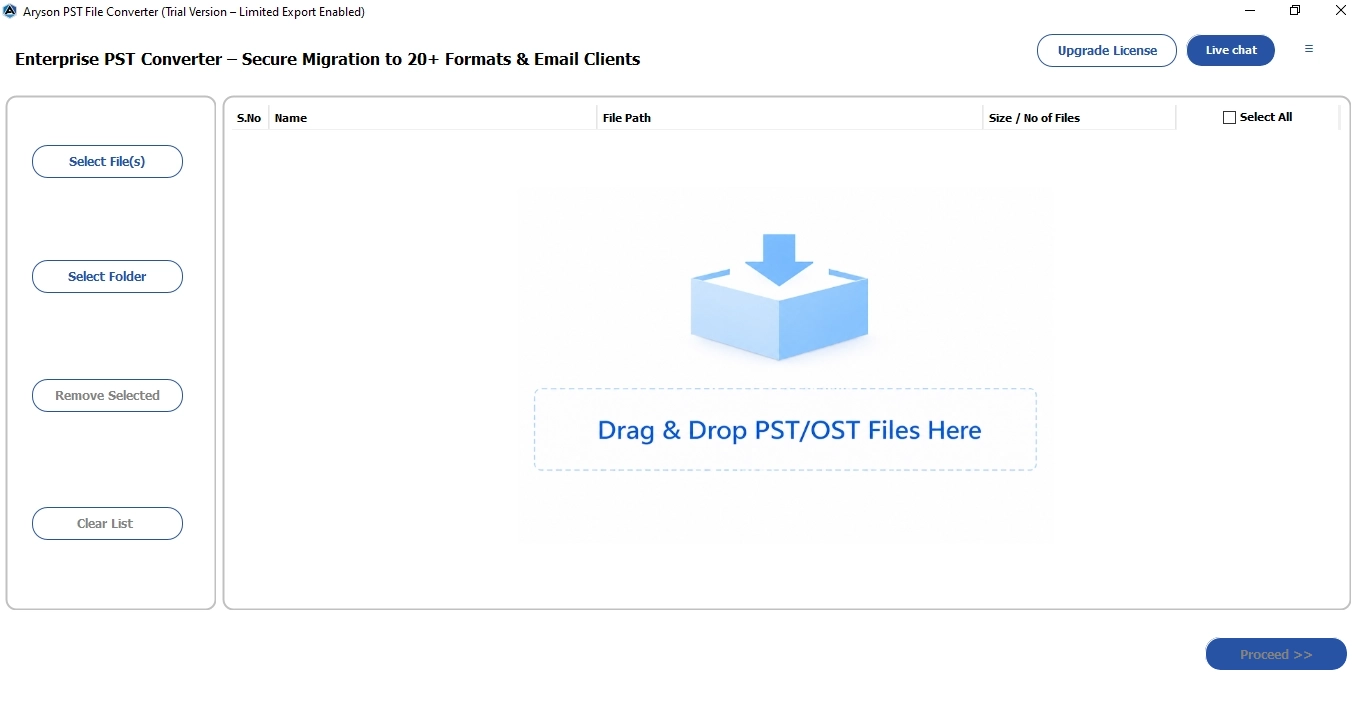 Download and run Aryson PST Converter Tool